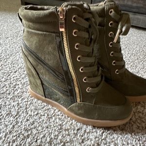 Military green booties